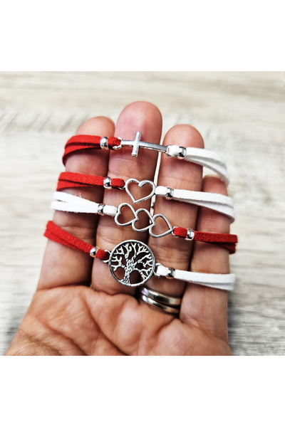 Wild Bracelets Martisor Cross Bracelet, handmade suede leather by