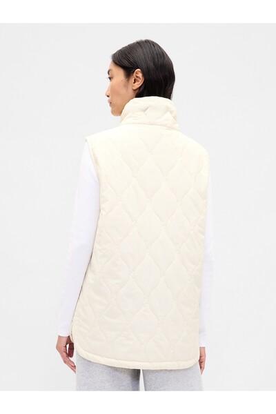 GAP Kadın Krem Lightweight Kapitone Puffer Şişme Yelek