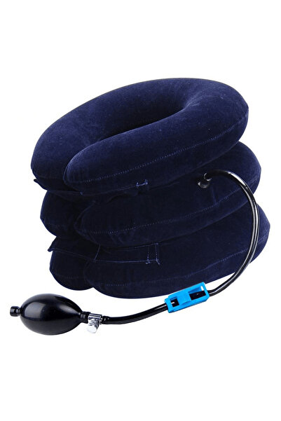 StartONTeam Guler cervical moale și gonflabil pentru spondiloză și hernie cervicală, albastru