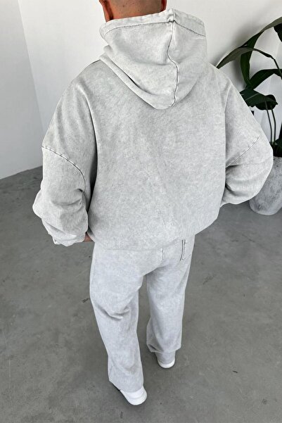 HAFKAGİYİM Gray Basic Washable Oversize Sweatshirt