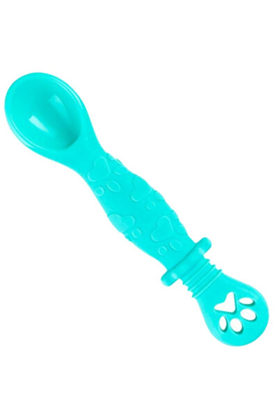 StartONTeam Lingură pentru hrănirea și diversificarea bebelușilor, cu 2 capete, turcoaz multicolor