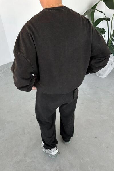 HAFKAGİYİM Καφέ Basic Washable Oversize Sweat