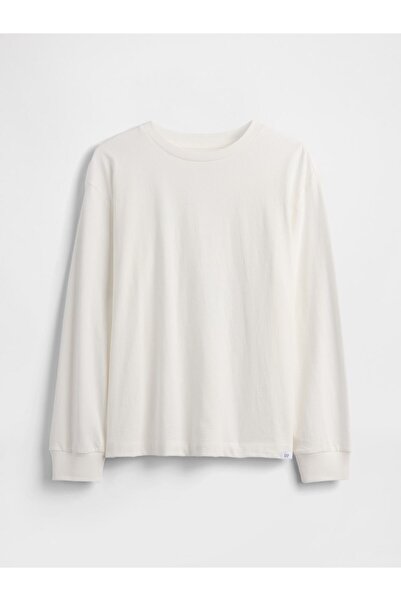 GAP Erkek Çocuk Beyaz Relaxed T-Shirt
