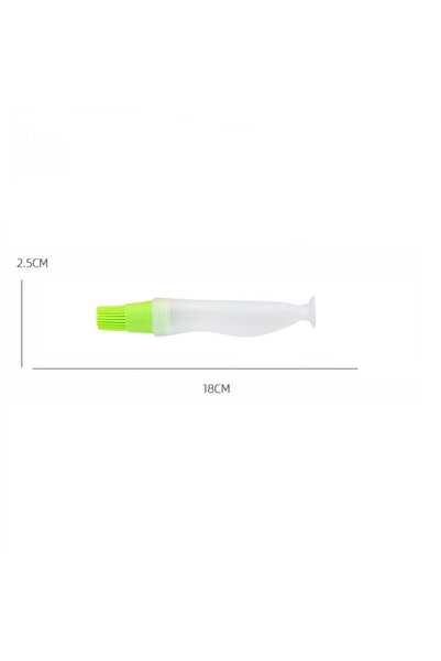 G Glixicom Recipient din Silicon cu Pensula pentru Ulei, Ou sau Unt Topit Verde