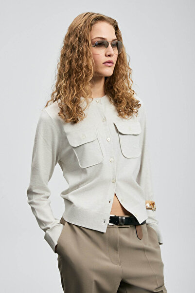 Lufian Zendaya Stone Women's Cardigan 122100006