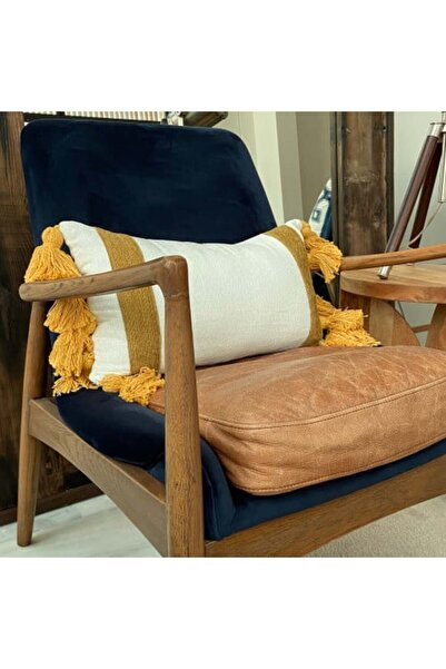 Tim and Him وسادة شينيل مع شرابات