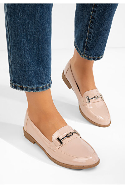 B T Shoes Béžové dámské mokasíny Bellia