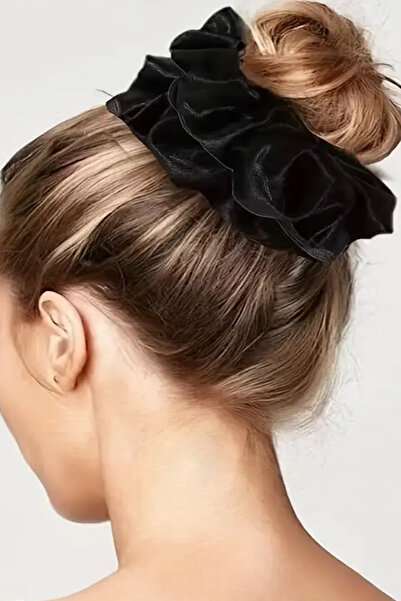 CAŞ DEKORASYON Black Color Satin Bagel Buckle