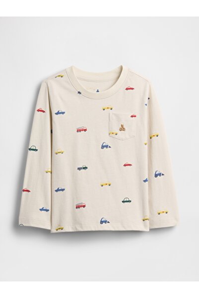 GAP Erkek Bebek Krem Mix & Match Cepli T-Shirt