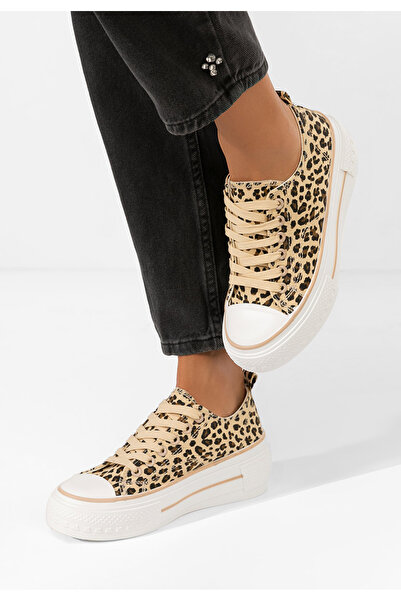 B T Shoes Animal print tenisky na platformě Antio