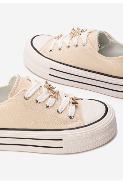 B T Shoes Béžové dívčí plátěné tenisky Miravia