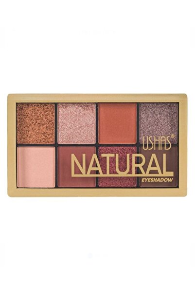 Ushas Cosmetics Eyeshadow Palette (8 shades) Matte Brown Glitter - 15g