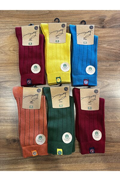 Aytuğ Women's Winter Double Layer Cotton Seamless Comfortable Socks 6 Pack