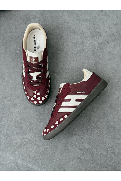 Zenom Burgundy Heart Sambea Sneaker