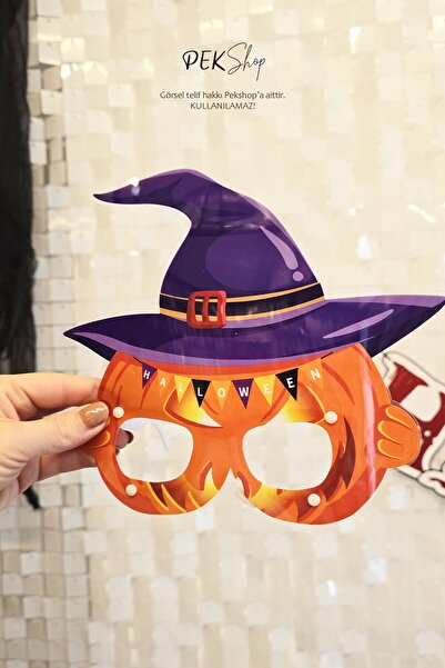 PEKSHOP Halloween Pumpkin Glasses with Witch Hat Halloween Accessory