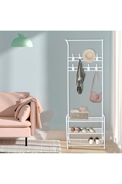 Dominico Cuier Haine cu Suport de Pantofi, Design Industrial, 183 cm Inaltime...