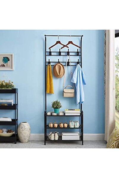 Dominico Cuier Haine cu Suport de Pantofi, Design Industrial, 183 cm Inaltime...