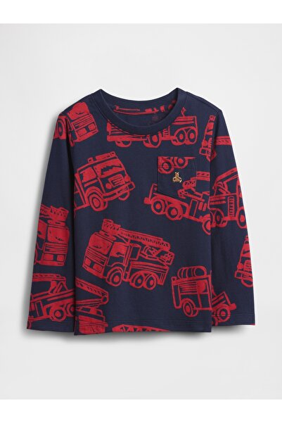 GAP Erkek Bebek Kırmızı Mix & Match Cepli T-Shirt
