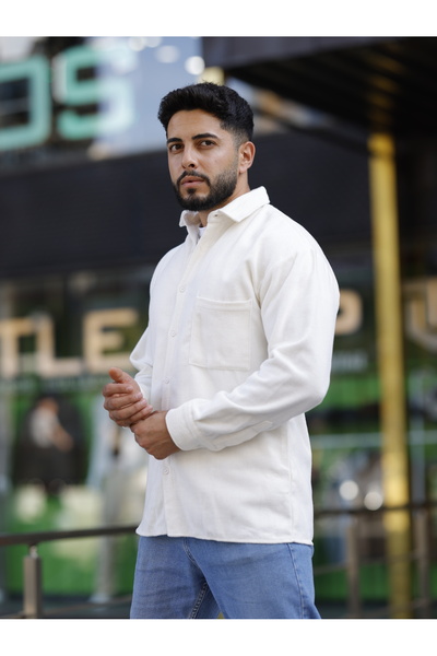 Oyga Erkek Geniş Kalıp Keten Gömlek