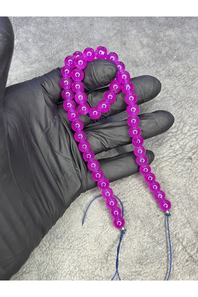 Mos Tespih سلسلة خرز زجاجي من الحجر الطبيعي (مجموعة تحتوي على 50 خرزة)