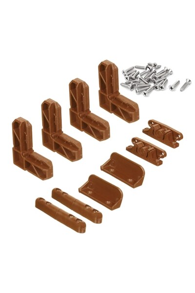 SOLIDON Set accesorii plasă de țânțari, fereastră, 10 piese, stejar auriu