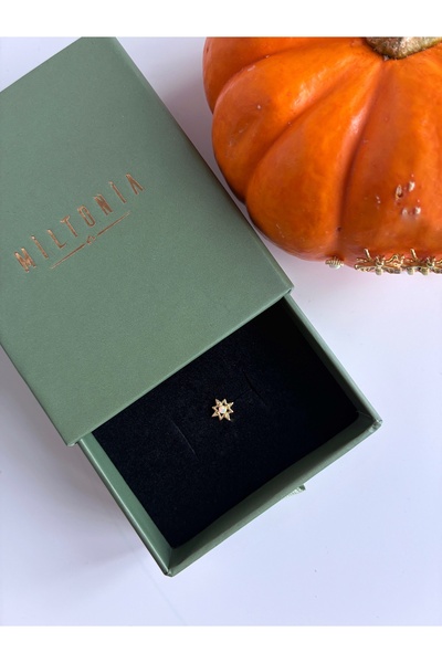 Miltonia Opal Taşlı Kuzey Yıldızı 925s Gümüş Tragus Küpe