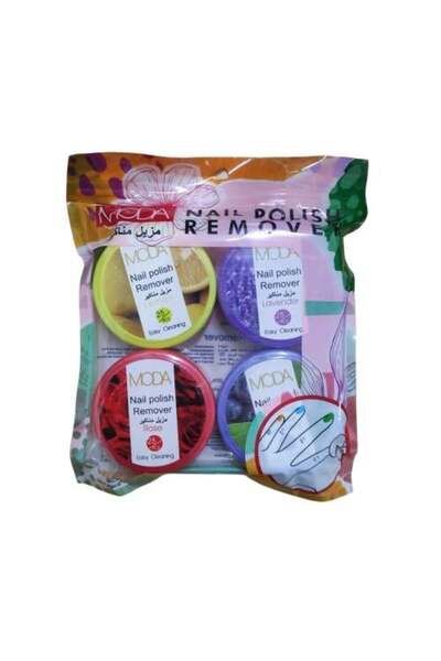 Moda Beauty مجموعة مزيل طلاء الأظافر برائحة الفواكه من مودا