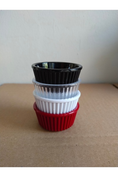 ZTF PLASTİK Renkli Sosluk Ketçap Mayonez Reçellik Zeytinlik 4 Adet 35 ml 5.5 Cm