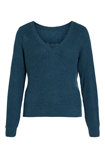 VILA Γυναικείο Πουλόβερ 14088099 Μπλε