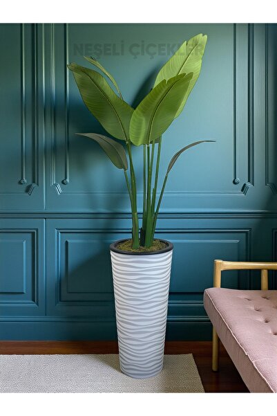 NEŞELİ ÇİÇEKLER Yapay Ağaç Muz Ağacı Starliçe 8 Yaprak 150cm Plastik Kumsal S...