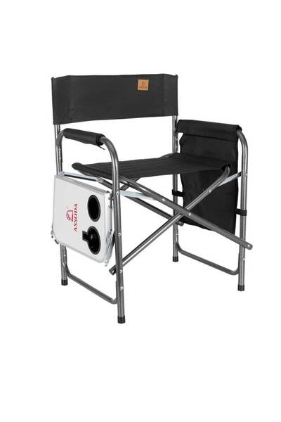 Assoda كرسي تخييم قابل للطي مع طاولة جانبية وجيب