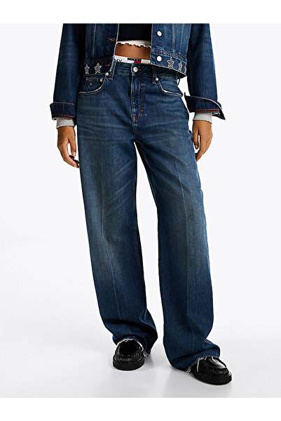 Tommy Hilfiger Women's Mia Studded Relaxed Straight Jean Pants