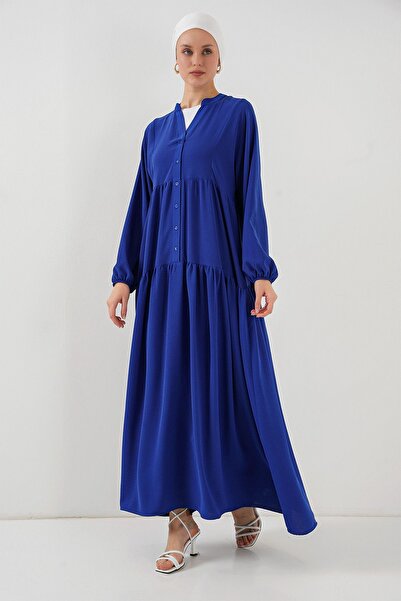 Hiccup BDART рокля с V-образно деколте, копчета и свободна кройка