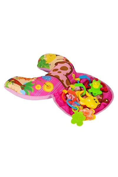 Picodino Giraffe Pillow with Play Mat and 3 Toys for Babies - Colorful Rattles, Activity Center (Picodino)
