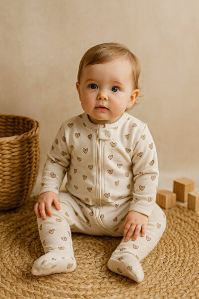 GMG Baby Zippered Elephant Cloudy Jumpsuit for 9 Months, 12 Months, 18 Months...