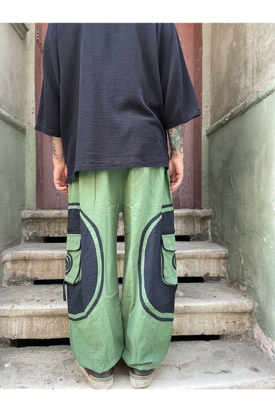 Bohoyasam Nepal Boho Pantolon | Unisex Rahat Kesim, Cepli, Elastik Belli, Salaş Bol Pantolon, Festival