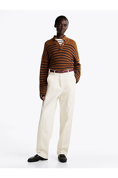 Tommy Hilfiger Women's Cotton Barrel Relaxed Pants