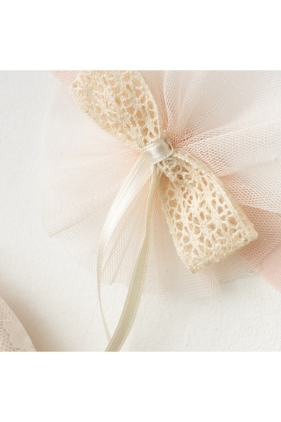 Miniday Baby Kız Bebek Mevlütlük Dantelli Elbise Bandanalı