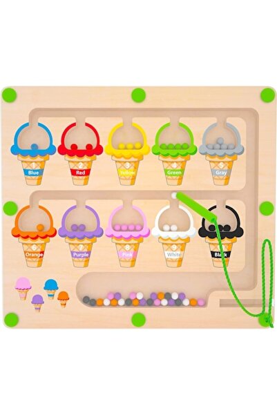 longziming Labirint magnetic de culori si numere, longziming, Multicolor