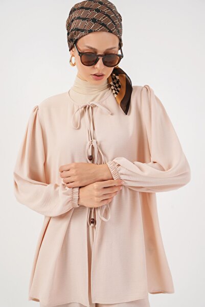 Hiccup Bdart Round Neck Long Tunic and Wide Leg Pants Set