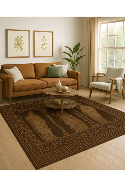 Rugs Modern Halı سجادة موسو ذات نمط القهوة، نمط النحت العرقي القديم، قاعدة من...