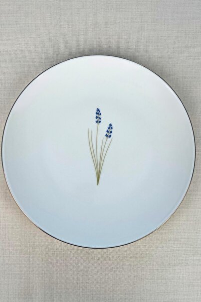 tabakevi Tabak Evi Porcelain Natura Lavender Gold Gilded Serving Plate 24.50cm Set of 6