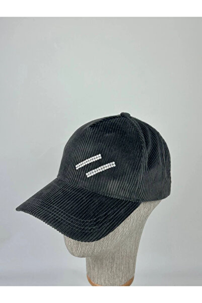 KARNAS ŞAPKA Velvet Fabric Sports Hat – Special Design with Stone Detail