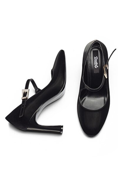 Dedos Black Platform High Heel Strappy Buckle Women's Evening Dress Shoes 3110