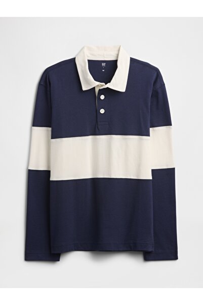 GAP Erkek Çocuk Lacivert Rugby Polo T-Shirt