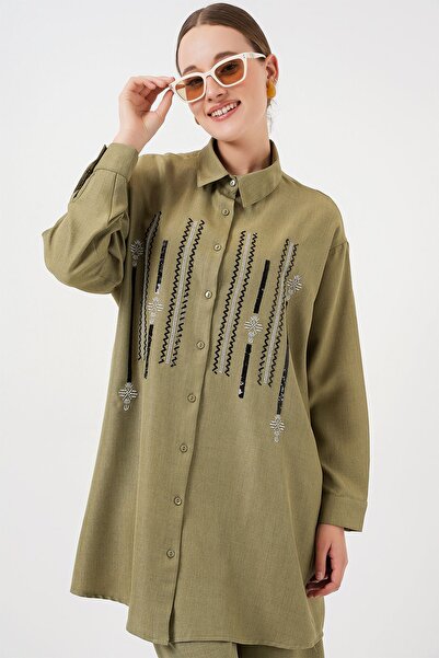 Hiccup Bdart Embroidered Linen Blend Two-Piece Set