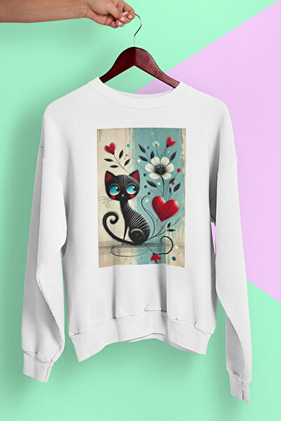 MAGORS Φούτερ με στάμπα STIL-X CUTE CATS, UNISEX, με λαιμόκοψη, OVERSIZE