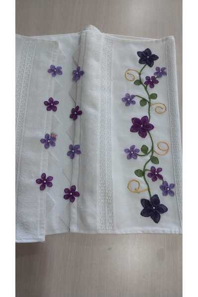 Papatyam Handcrafted Dowry Needlework Embroidered Towel Hand Knitted/Needle Embroidered/Handmade/Handcrafted/Fiesta