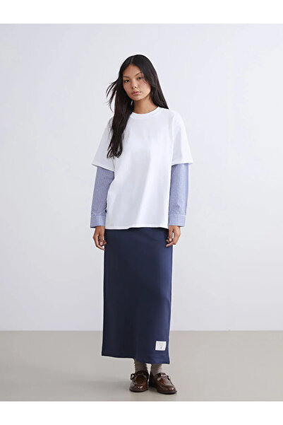 LC Waikiki Lcw Modestekru Crew Neck Striped Women's Sweatshirt Tunic