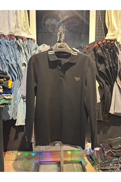 Q45collection Long Sleeve Polo Neck Sweatshirt